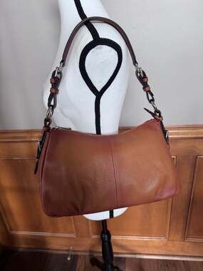 S-Zone Brown Leather Hobo Shoulder Bag